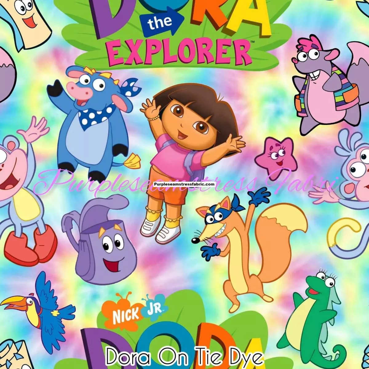 Dora on Tie DyeFabric