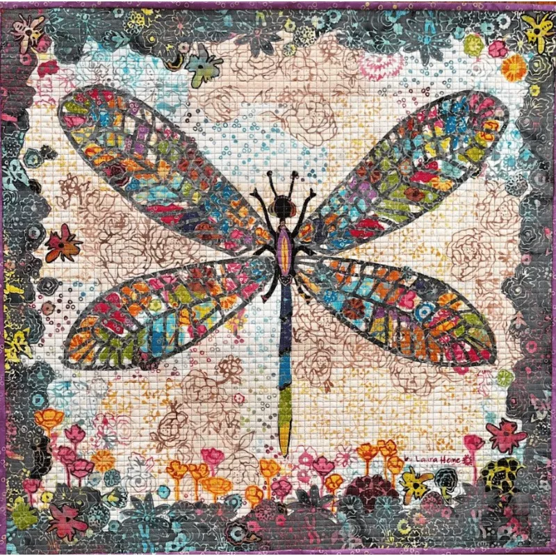 Dragonfly Collage Quilt Kit – Boho Blooms