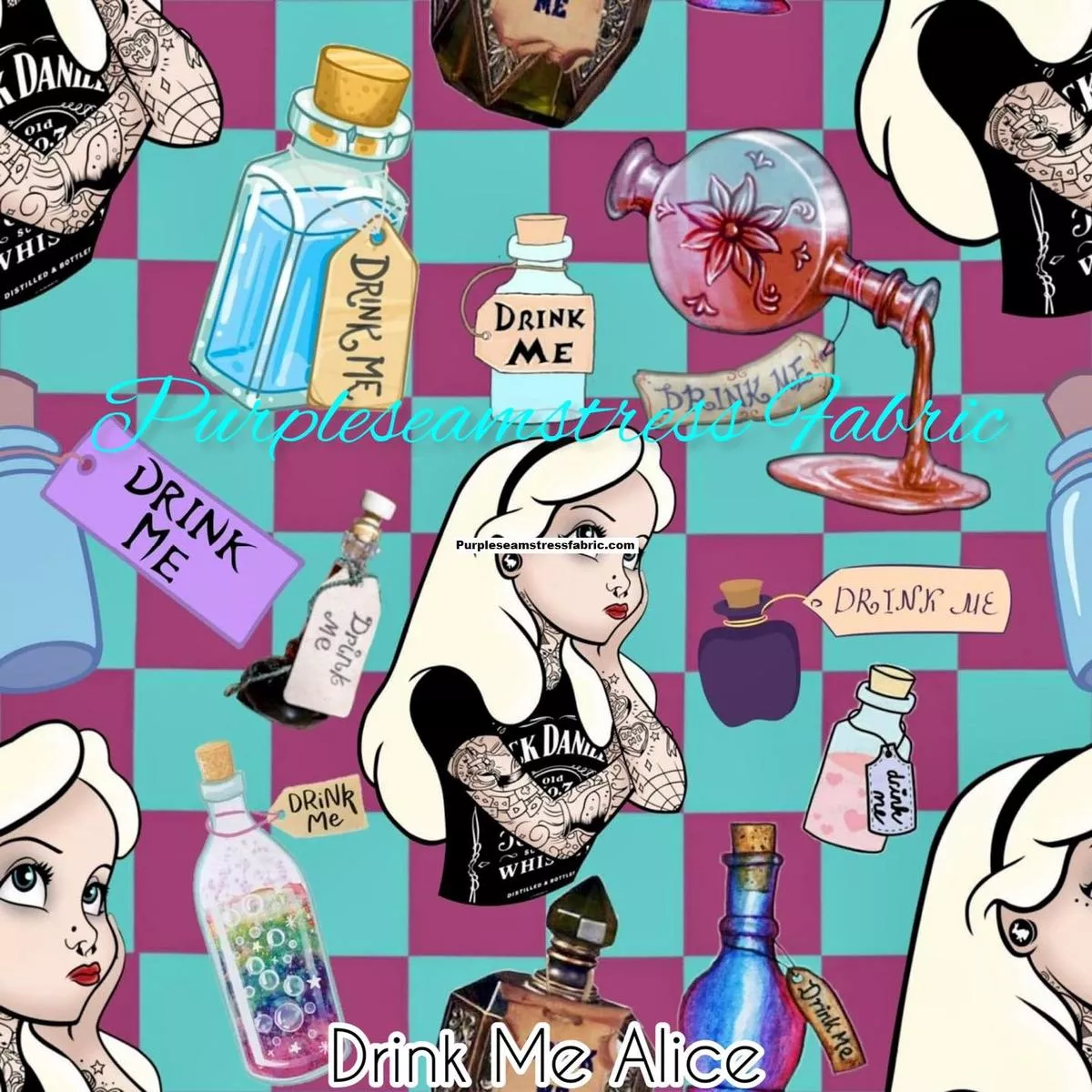 Drink Me AliceFabric