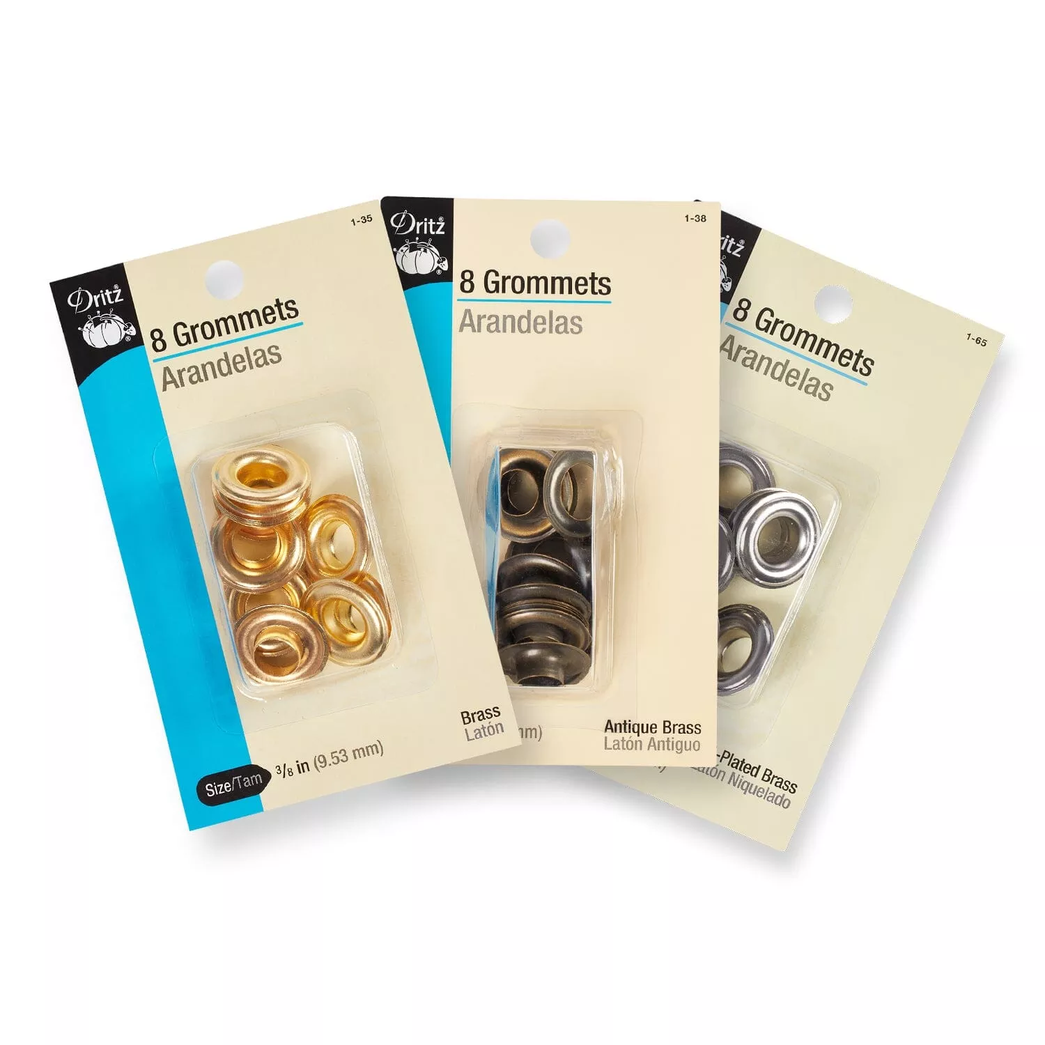 Dritz 3/8 Inch Rustproof Brass Grommets (8 Pack)