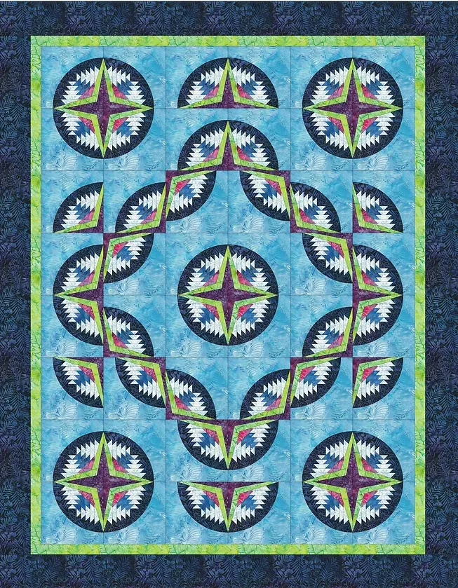 Drunken Pineapple Quilt Pattern