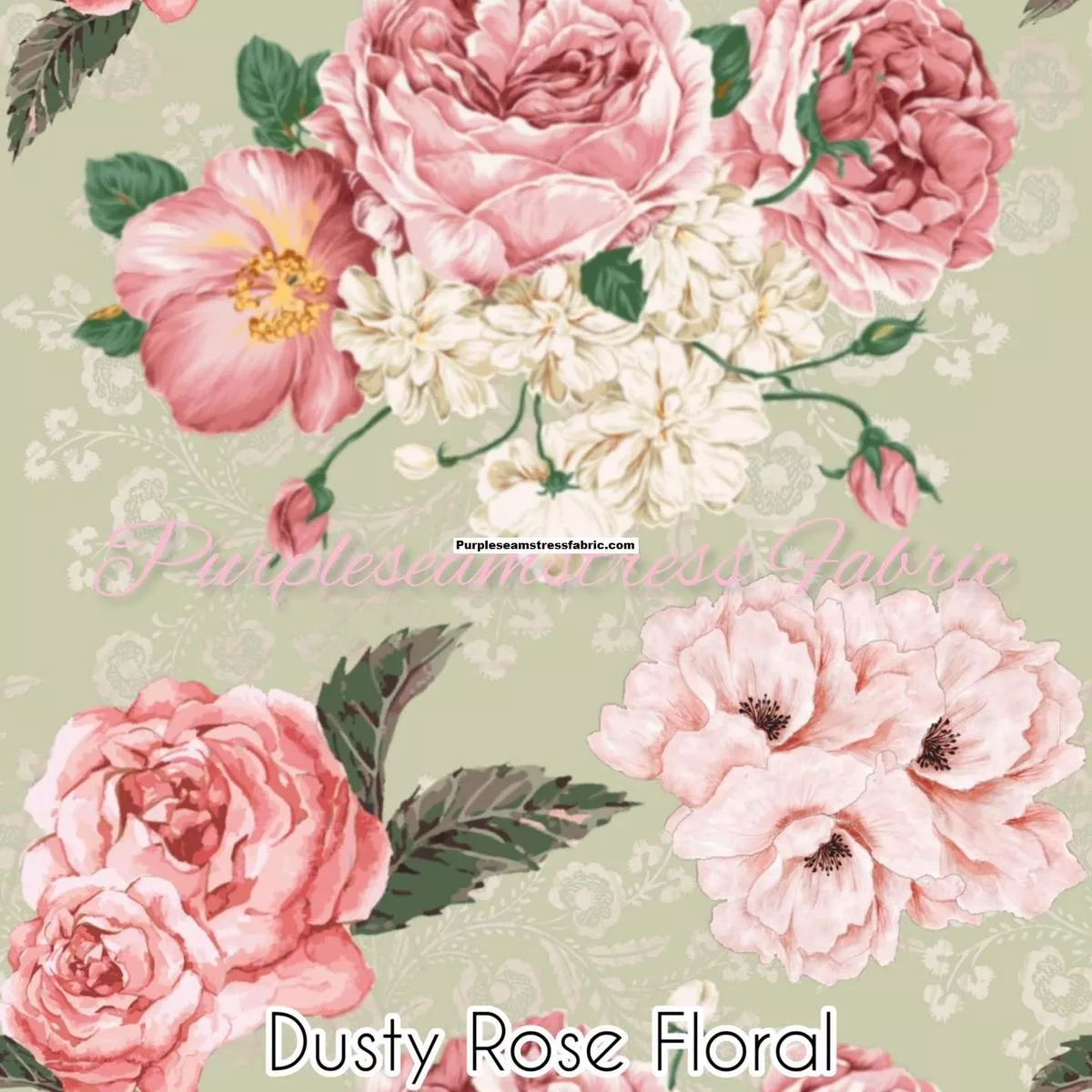 Dusty Rose FloralFabric