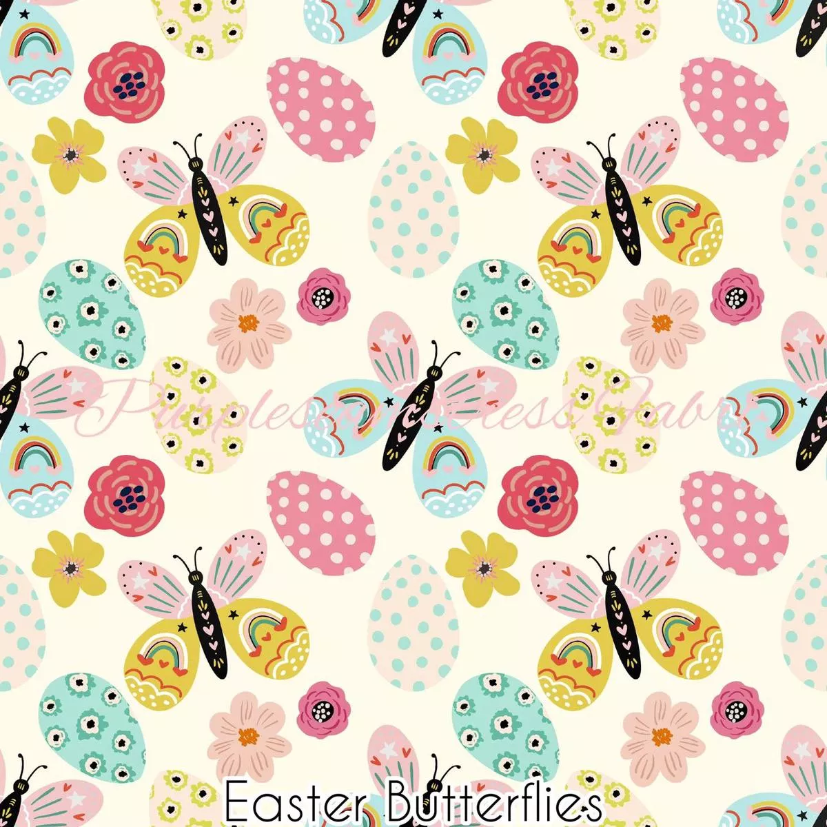 Easter ButterfliesFabric