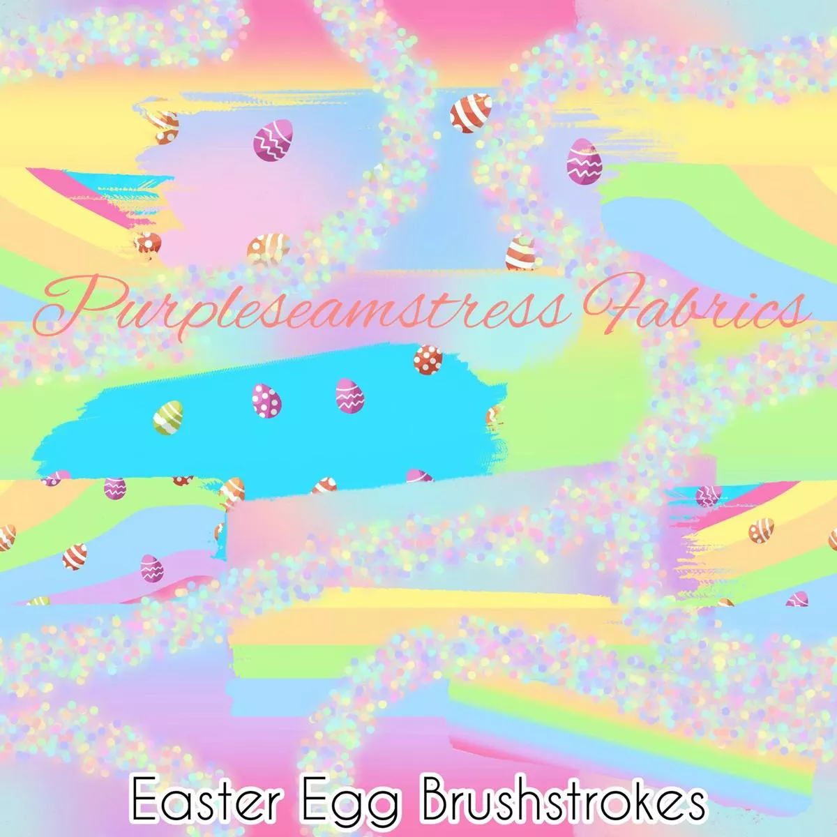 Easter Egg BrushstrokesFabric