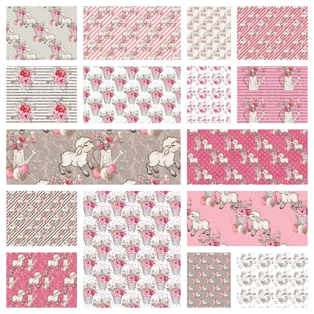 Easter Lamb Fabric Collection – 1/2 Yard Bundle