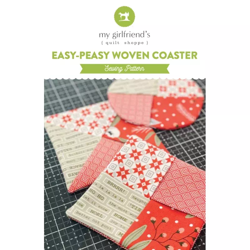 Easy-Peasy Woven Coasters (Downloadable Sewing Pattern)