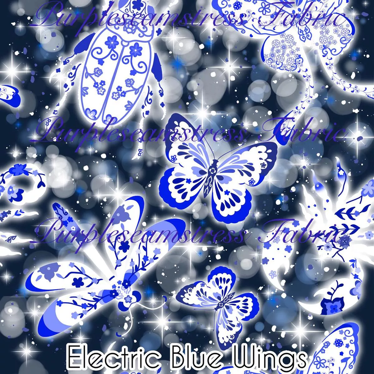Electric Blue WingsFabric