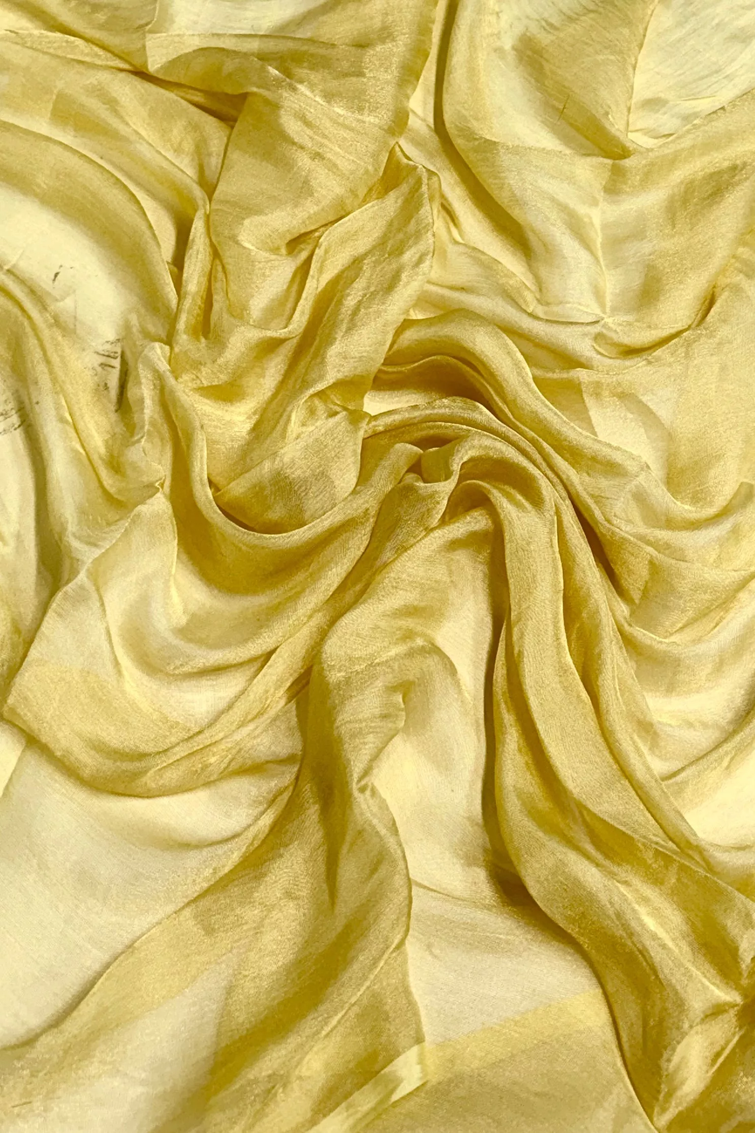 Elfin Yellow Metallic Flat Chiffon