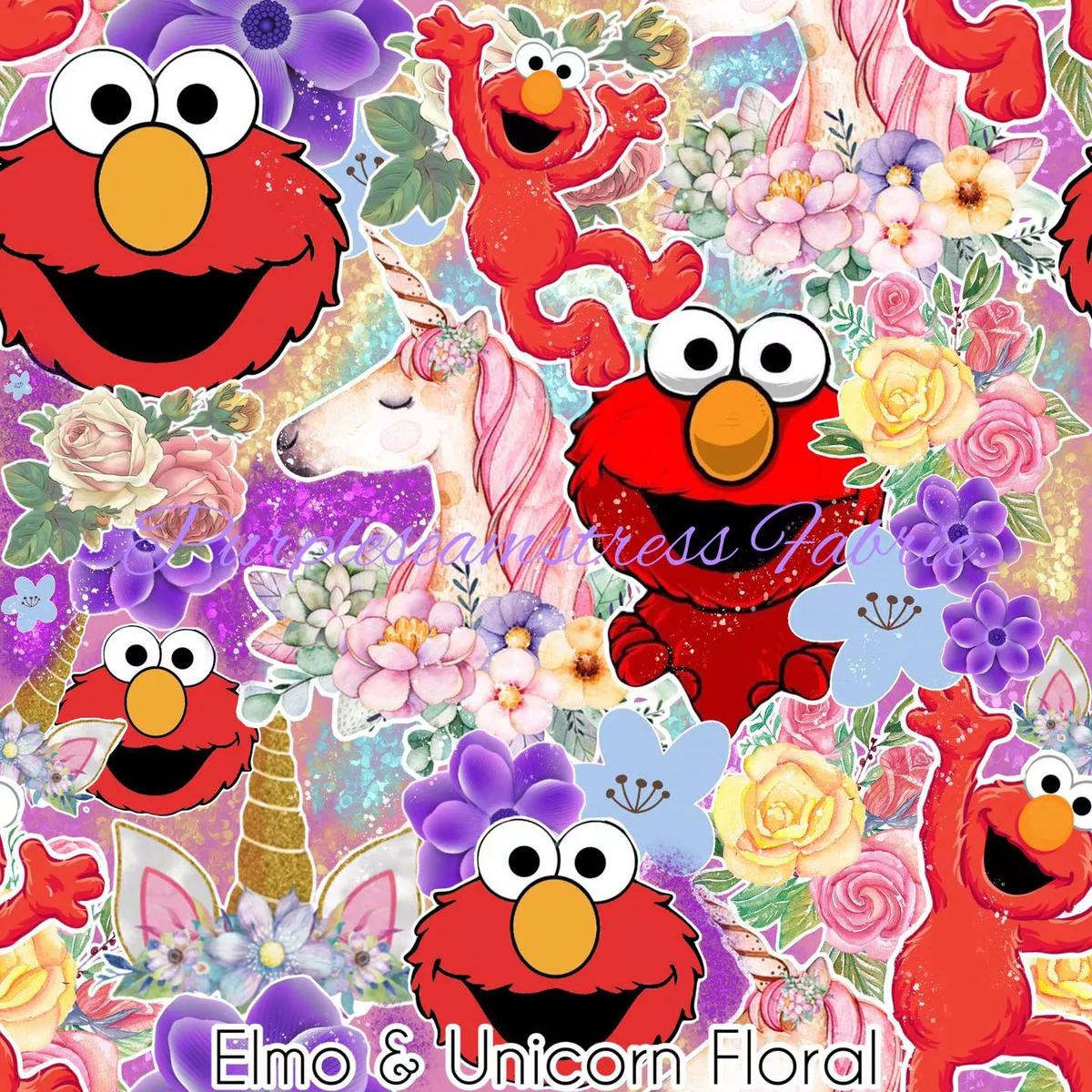 Elmo & Unicorn FloralFabri…