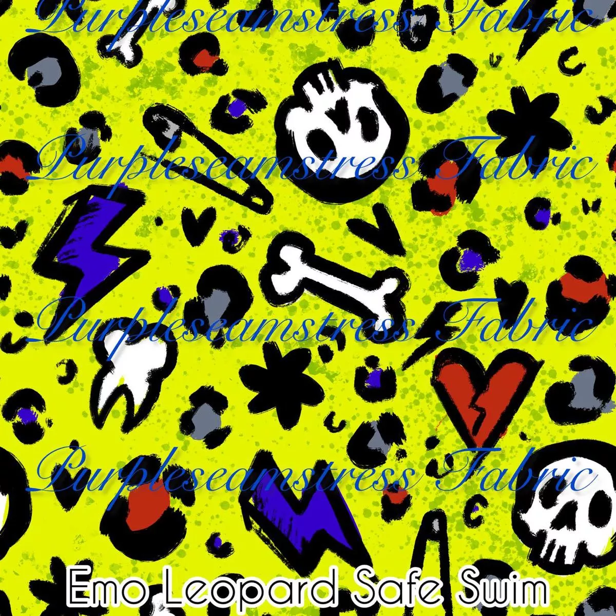 Emo Leopard Swim SafeFabric