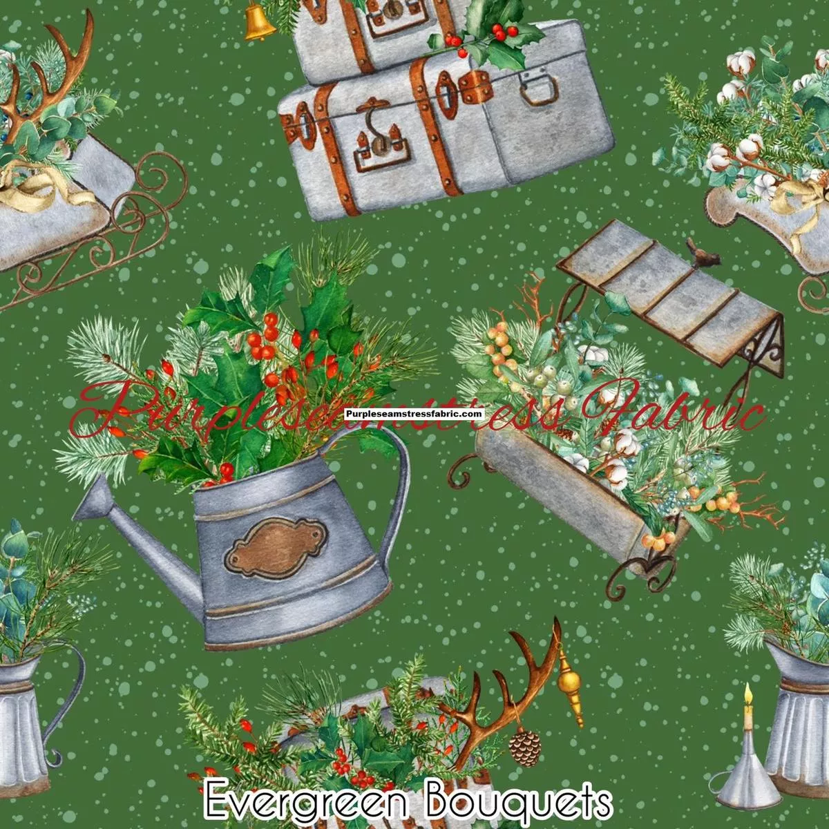 Evergreen BouquetsFabric
