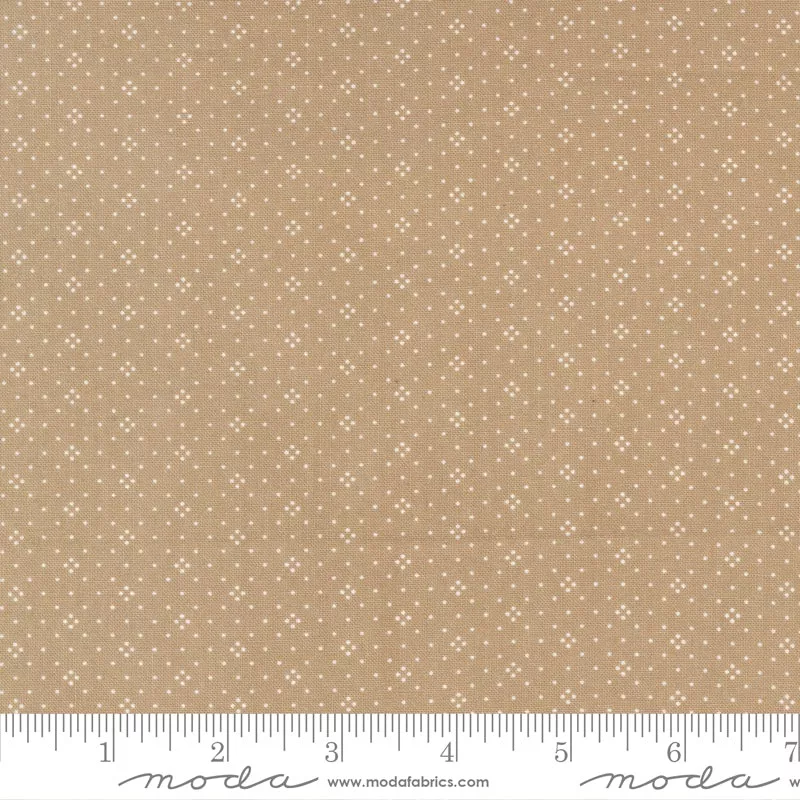 Eyelet Basic Dot Earth Brown Fig Tree & Co Moda Cotton Fabric MD-20488-17