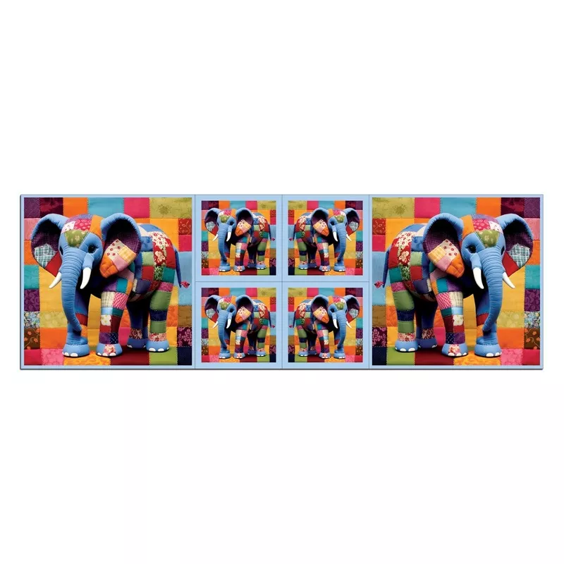 Fabric Precut Panel – Patchwork ElephantCYS630494