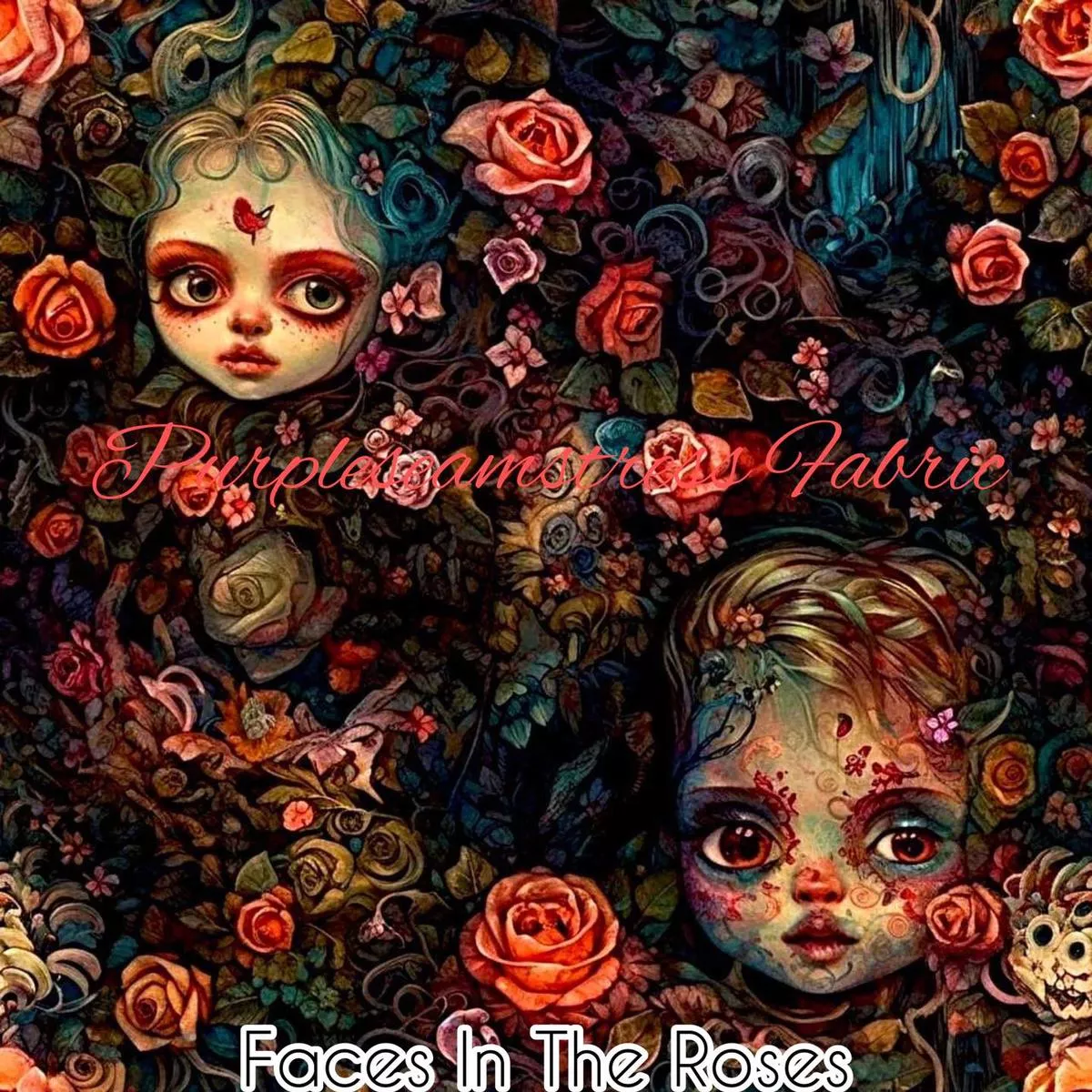 Faces in the RosesFabric