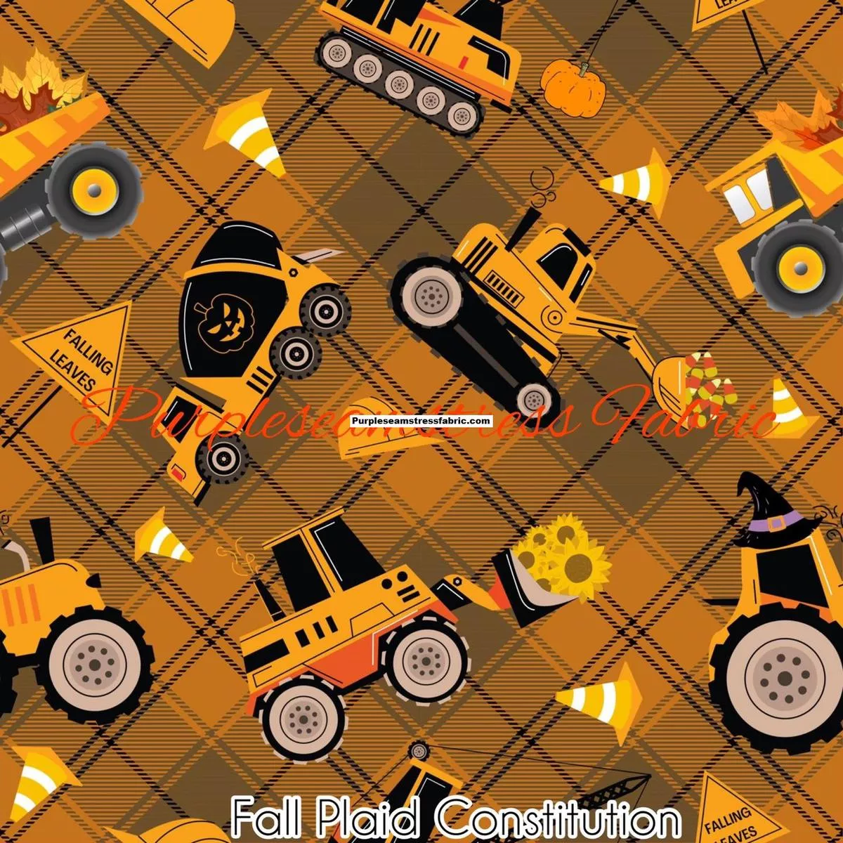 Fall Plaid ConstructionFabric