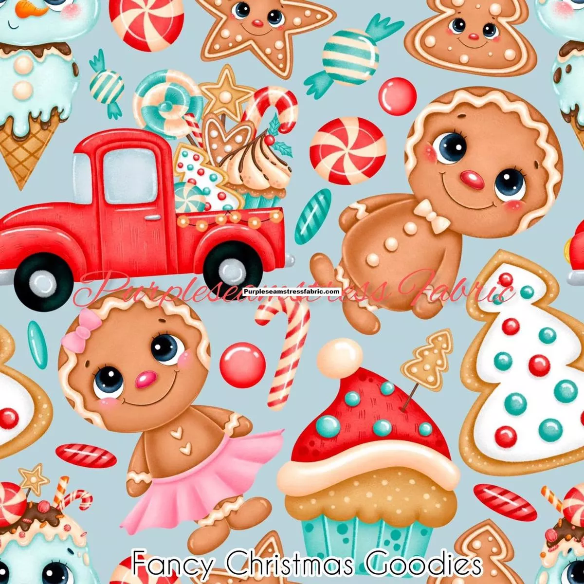Fancy Christmas CookiesFabric