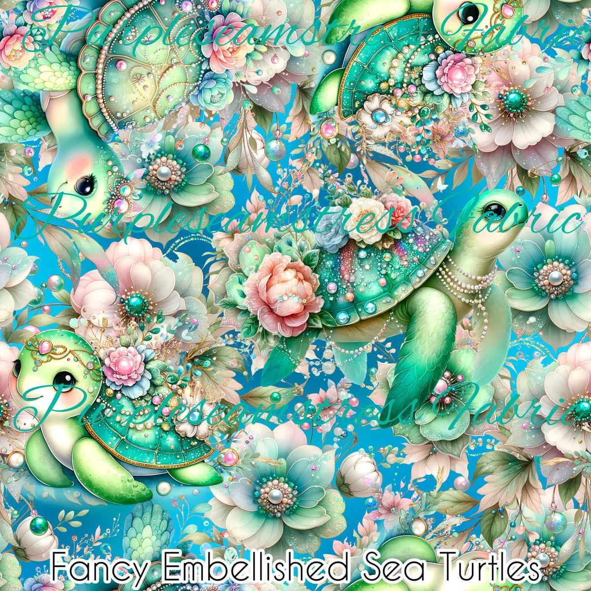Fancy Embellished Sea TurtlesFa…