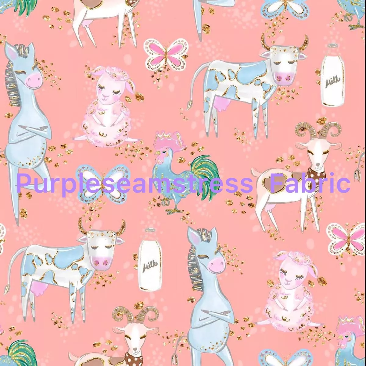 Fancy Farm AnimalsFabric
