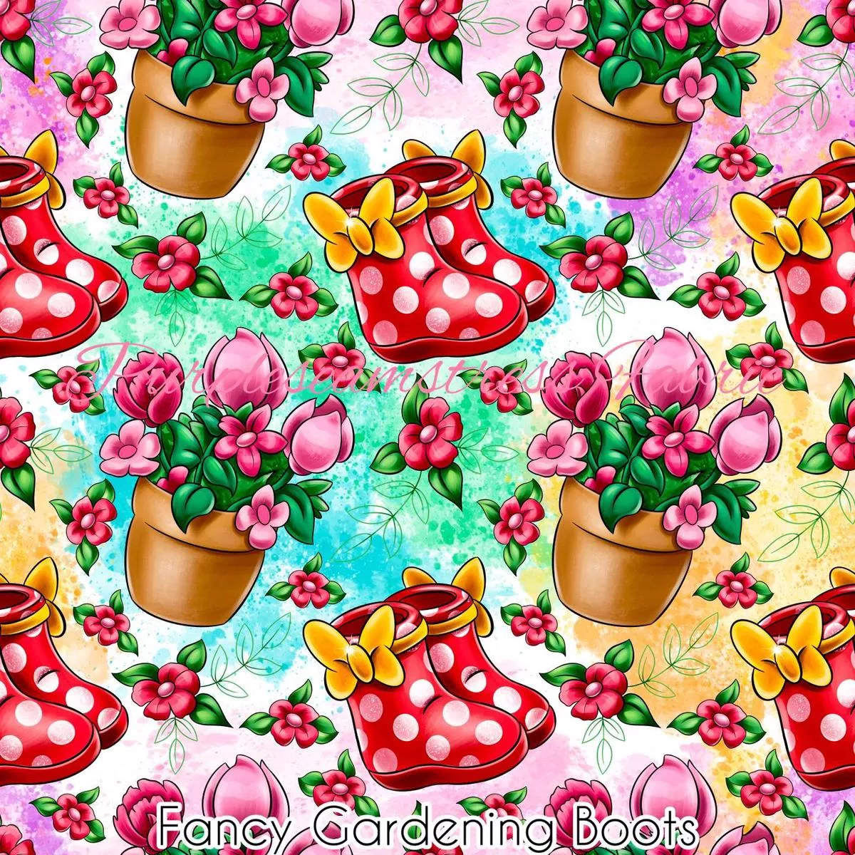 Fancy Gardening BootsFabric