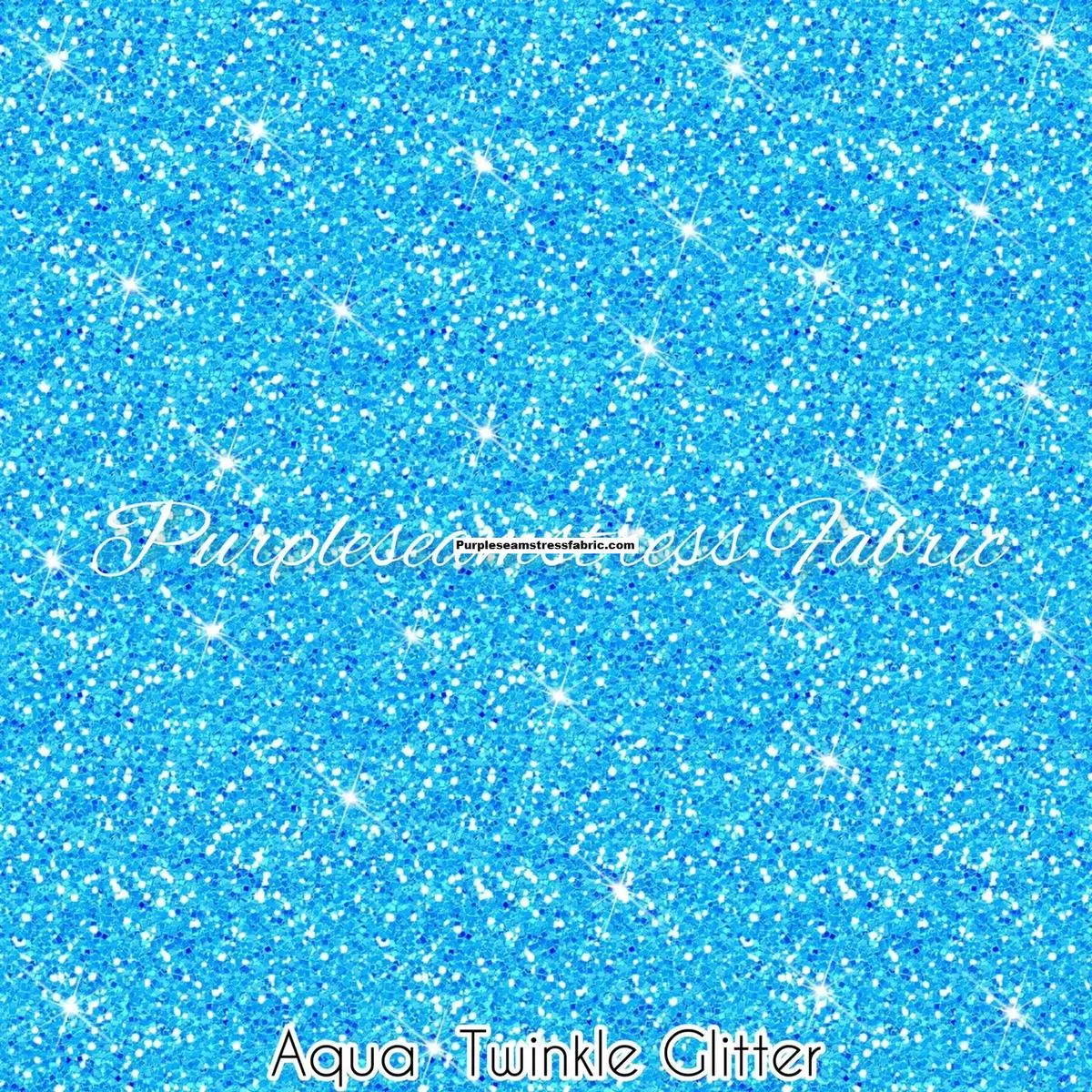 Faux Aqua Twinkle GlitterFabric