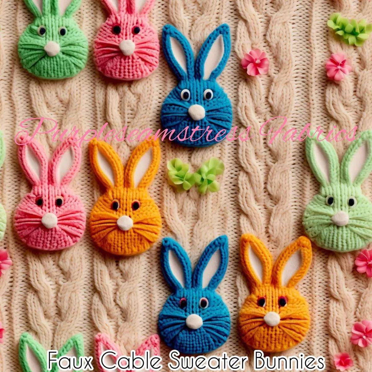 Faux Cable Sweater BunniesFabri…
