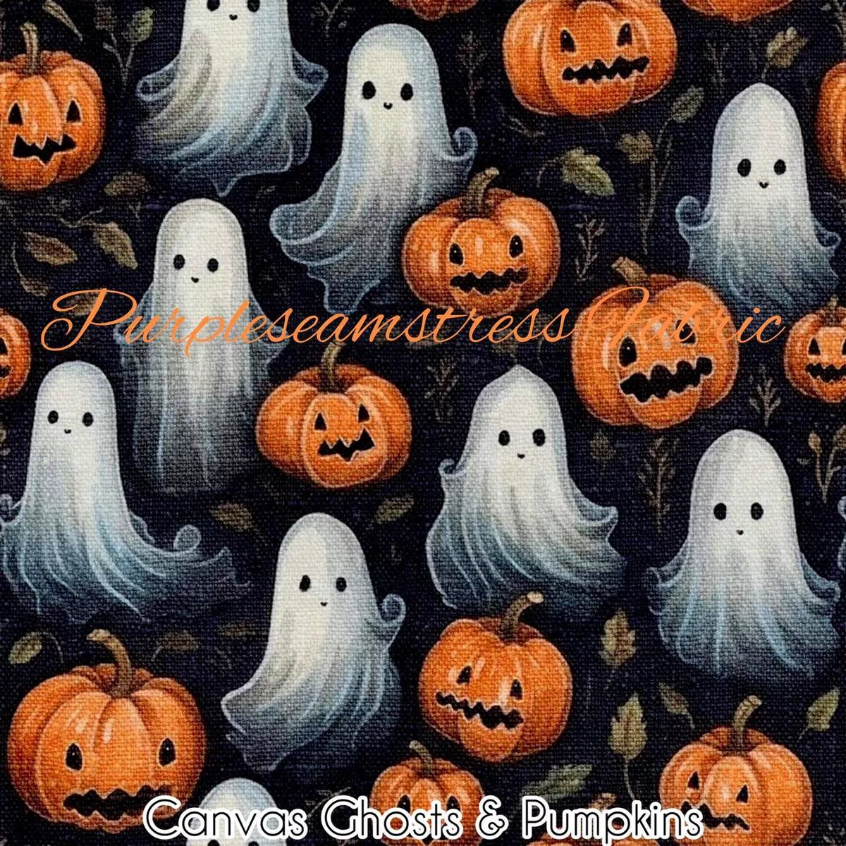 Faux Canvas Ghosts & Pumpkins …