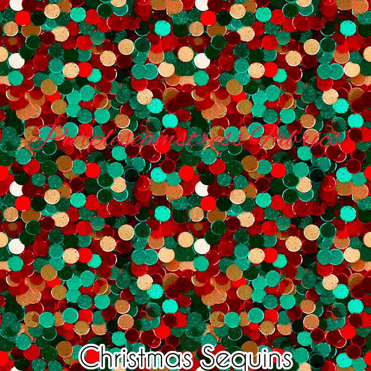 Faux Christmas SequinsFabric