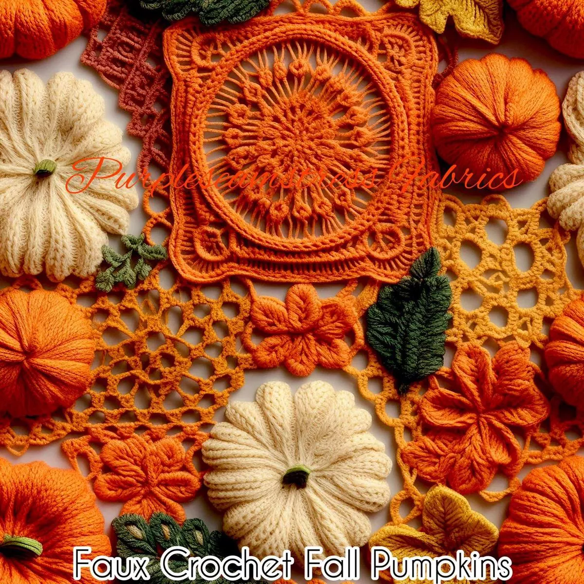 Faux Crochet Fall PumpkinsFabri…