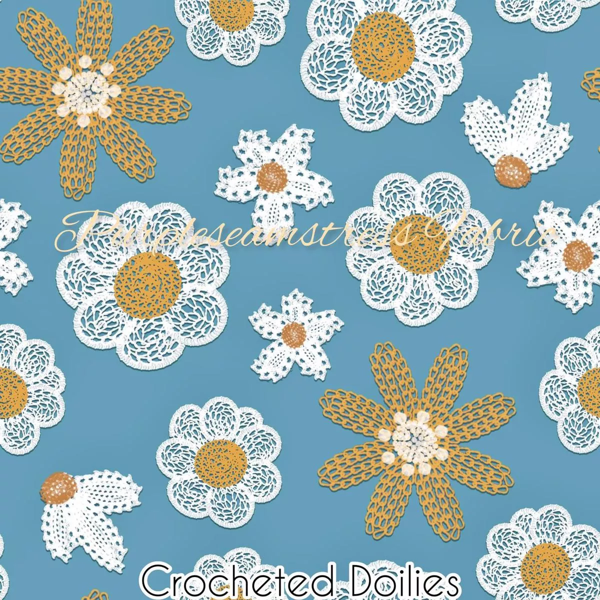 Faux Crocheted DoiliesFabric