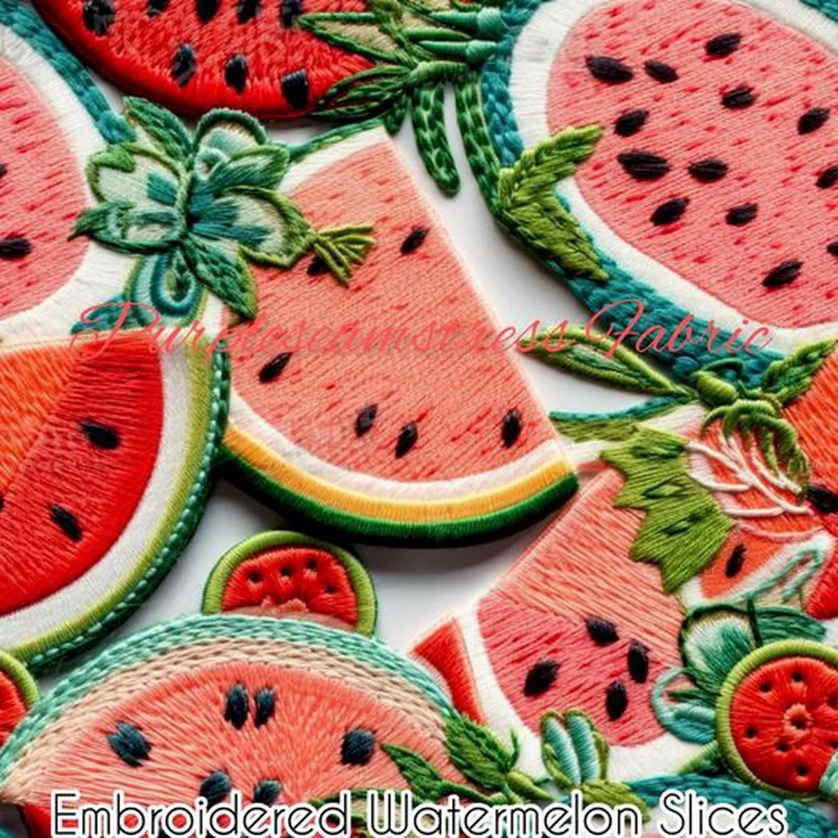 Faux Embroidered Watermelon Slices …