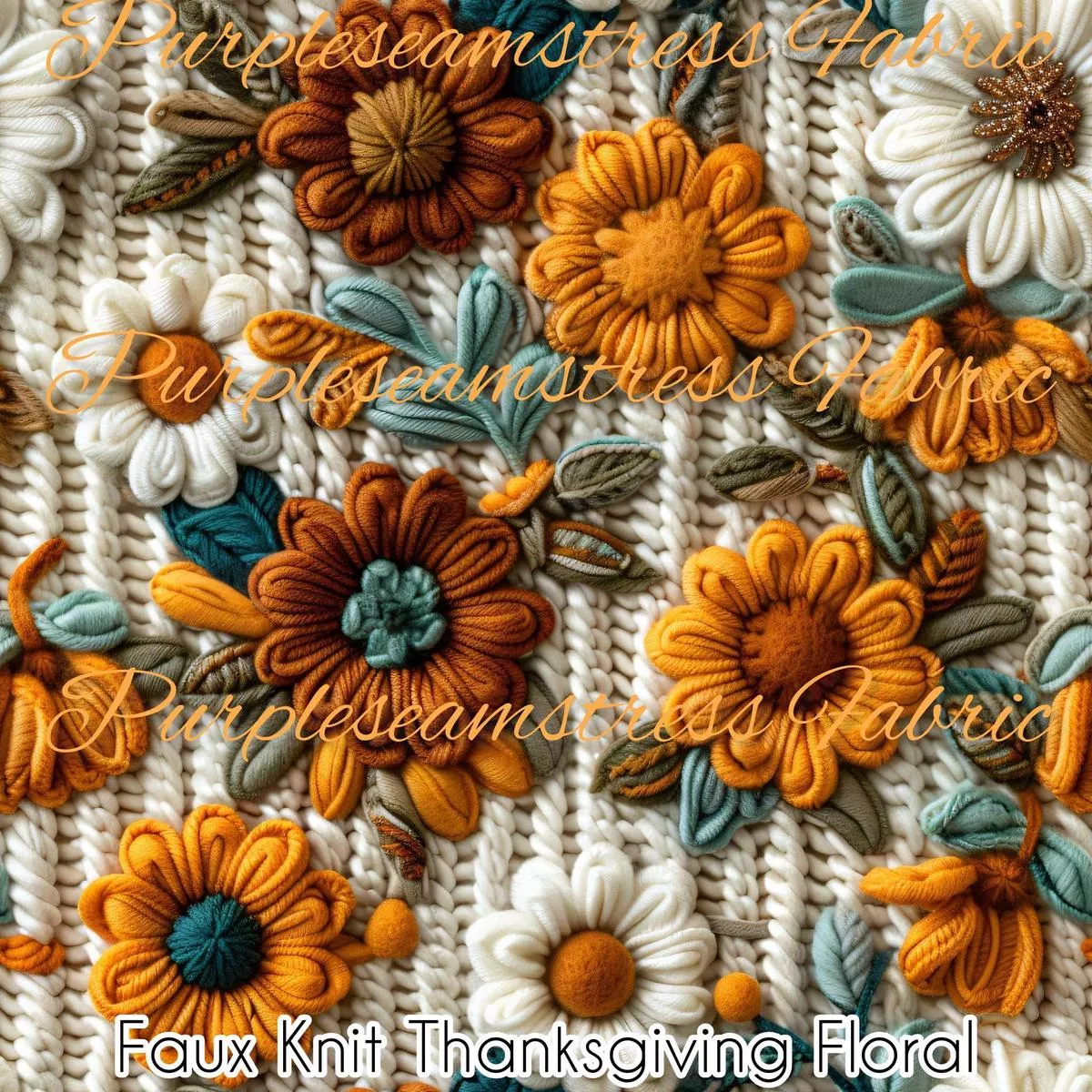 Faux Knit Thanksgiving FloralFa…