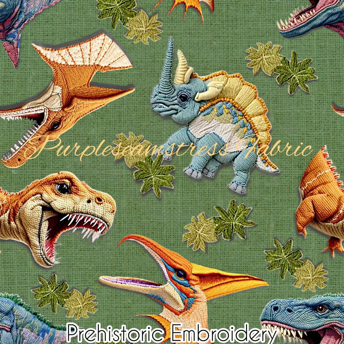 Faux Prehistoric EmbroideryFabr…