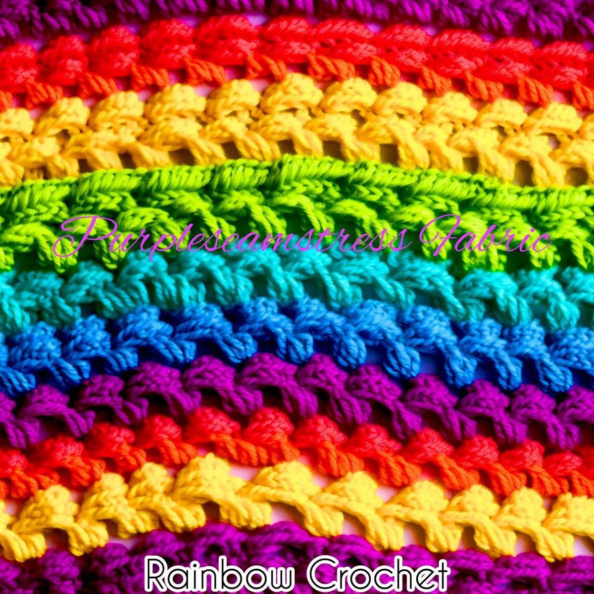 Faux Rainbow CrochetFabric