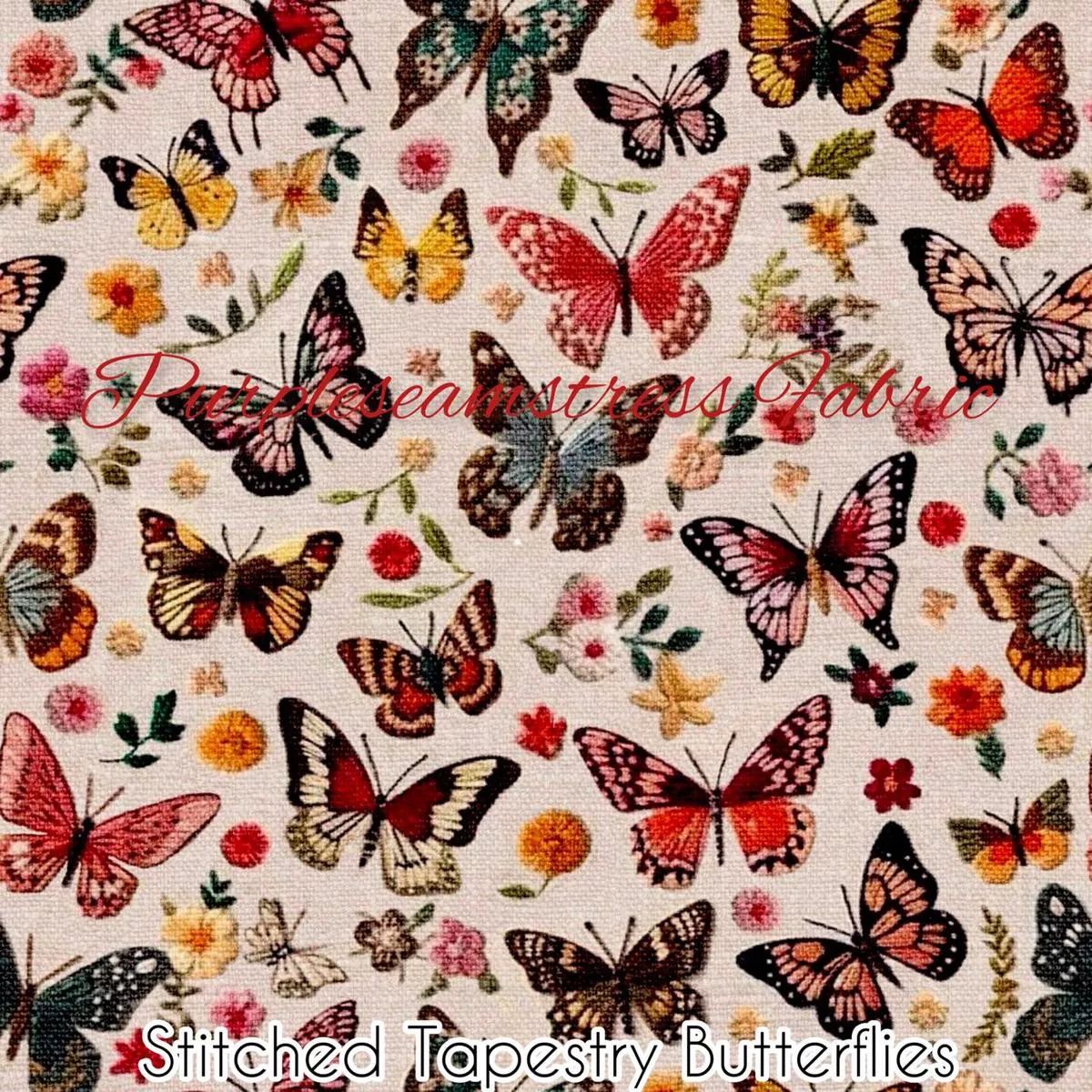 Faux Stitched Tapestry Butterflies …