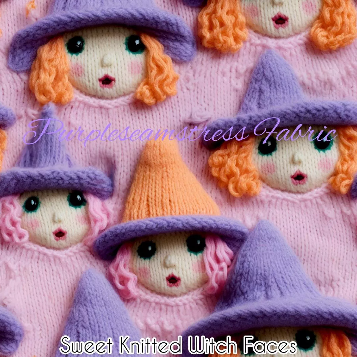 Faux Sweet Knitted Witch FacesF…