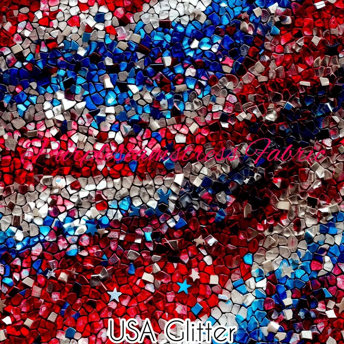 Faux USA GlitterFabric