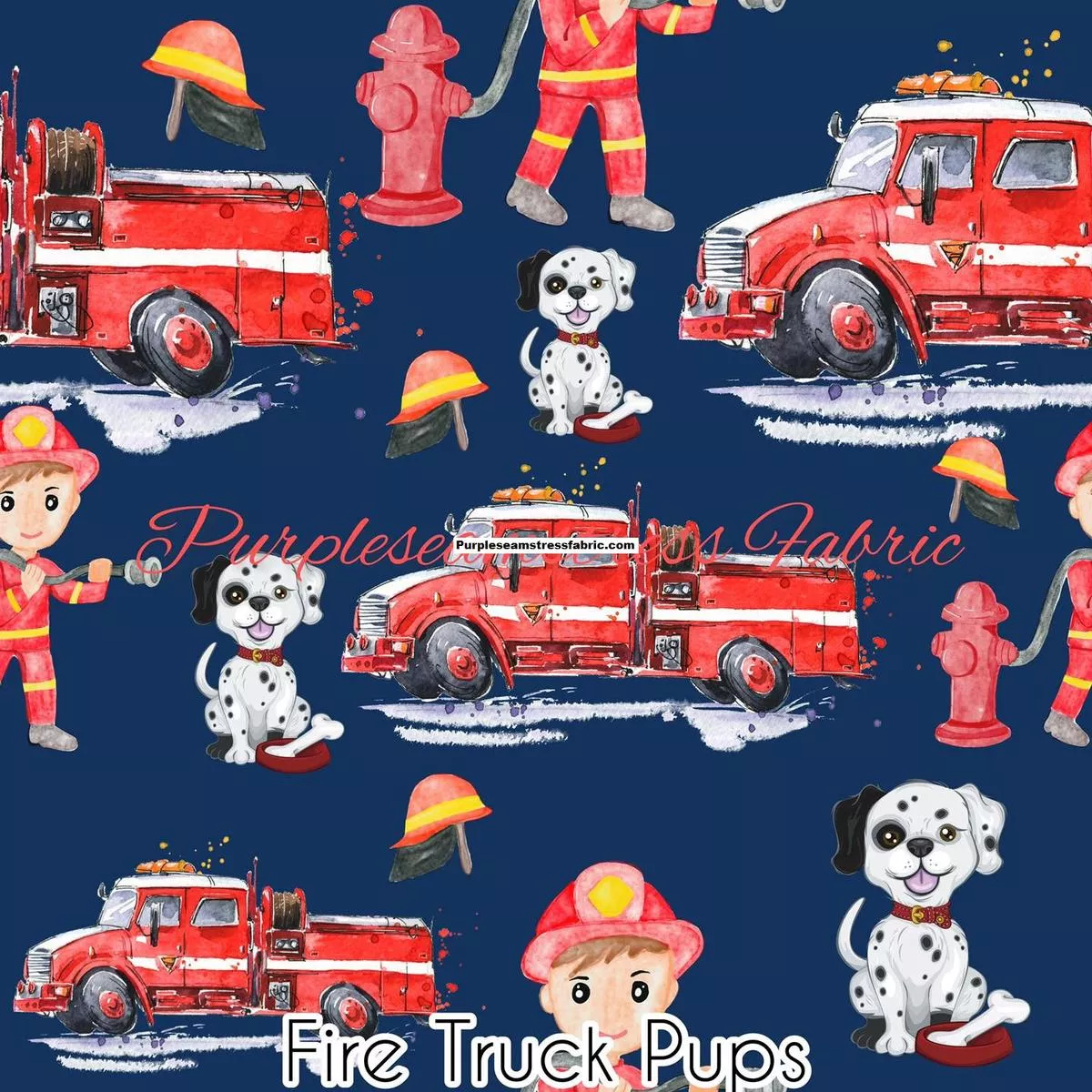 Fire Truck PupsFabric