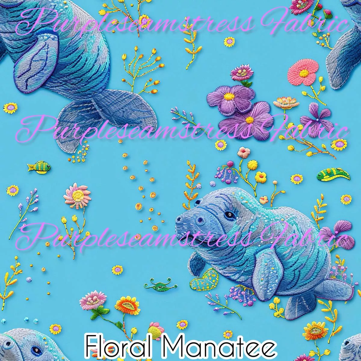 Floral ManateeFabric