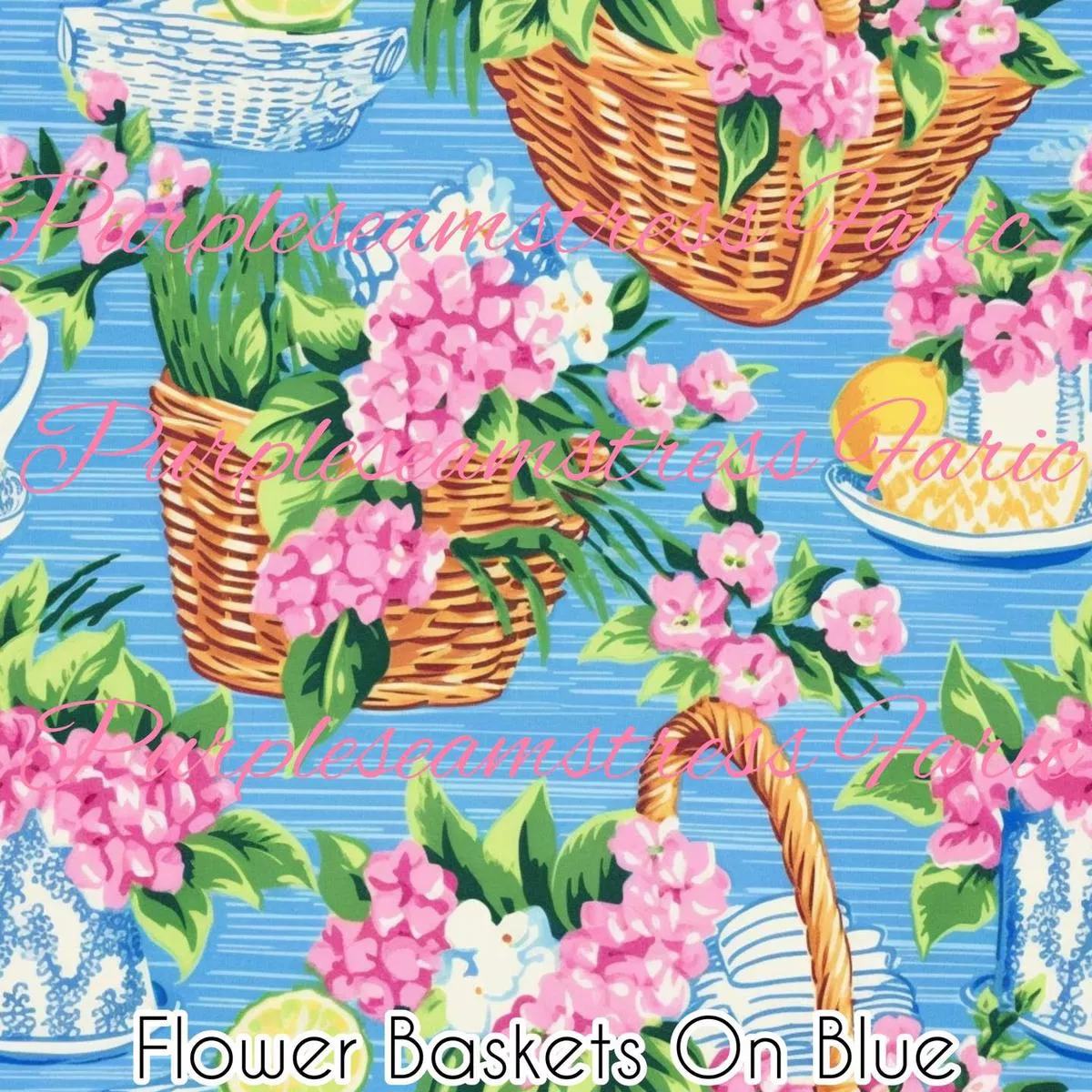 Flower Baskets on BlueFabric