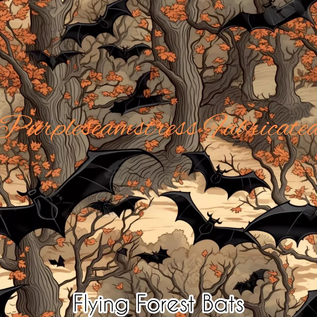 Flying Forest BatsFabric