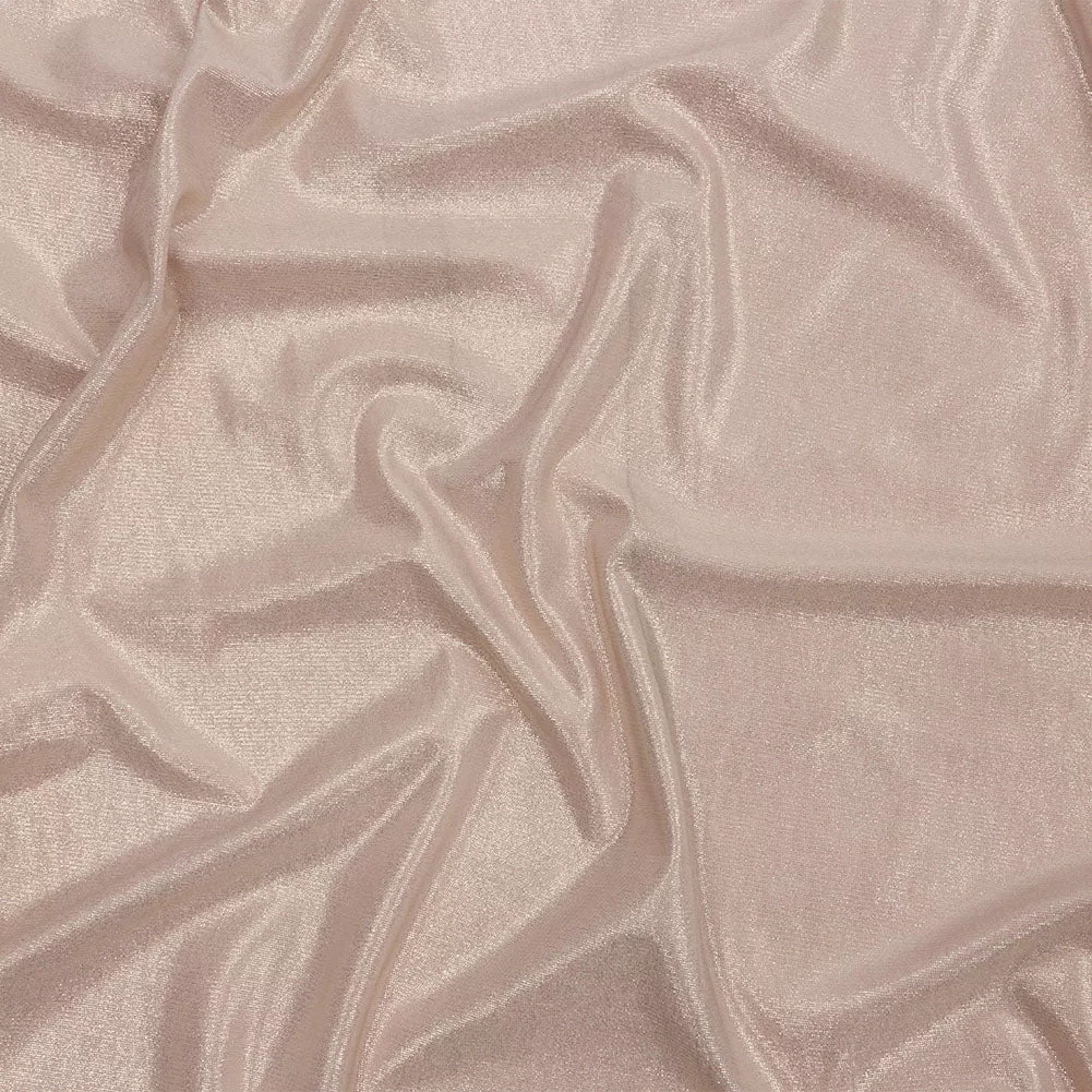 Foiled ITY Interlock Knit – Beige and Gold – Gaby Collection