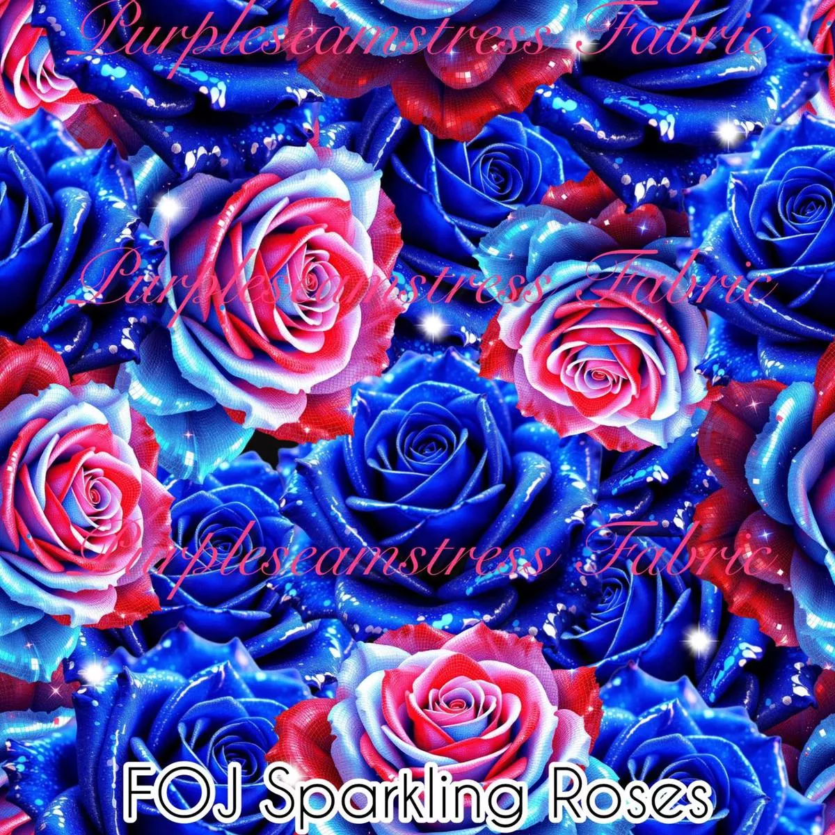 FOJ Sparkling RosesFabric