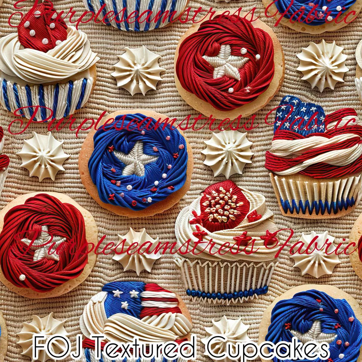 FOJ Textured CupcakesFabric