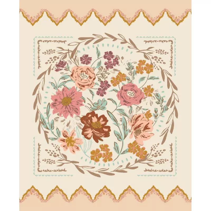Foraged, Found, & Hand Me Down Panel Eggshell 45638 11 Moda Fabric