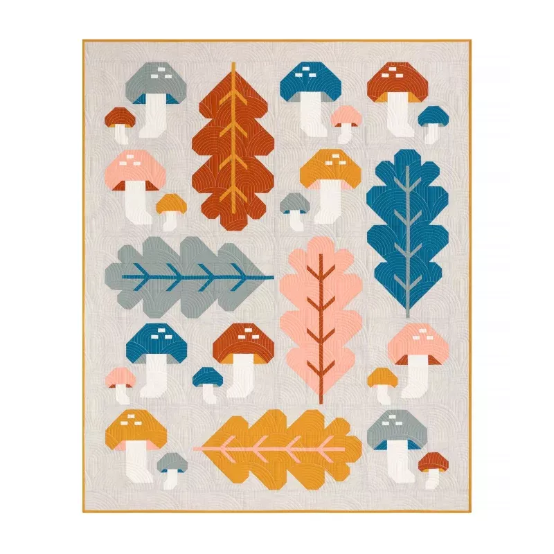 Forest Fungi Quilt Printed Pattern