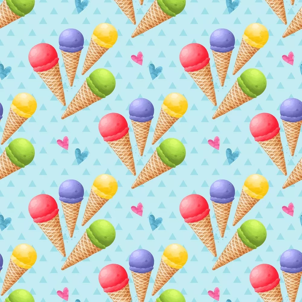 Four Cones on Triangle Fabric – Blue