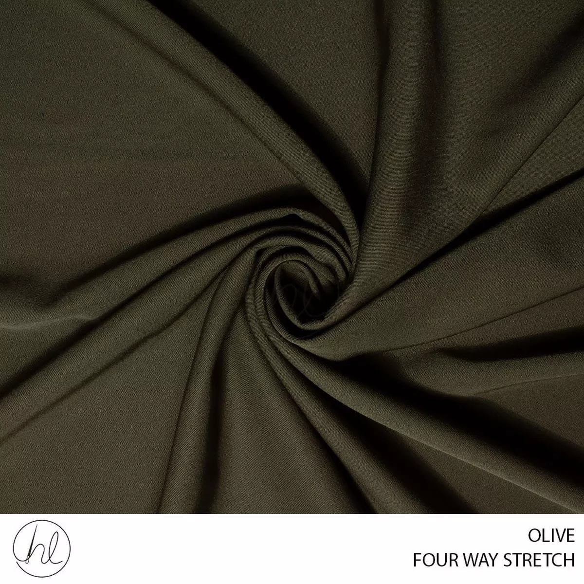 FOUR WAY NON STRETCH PLAIN FABRIC 150CM OLIVE