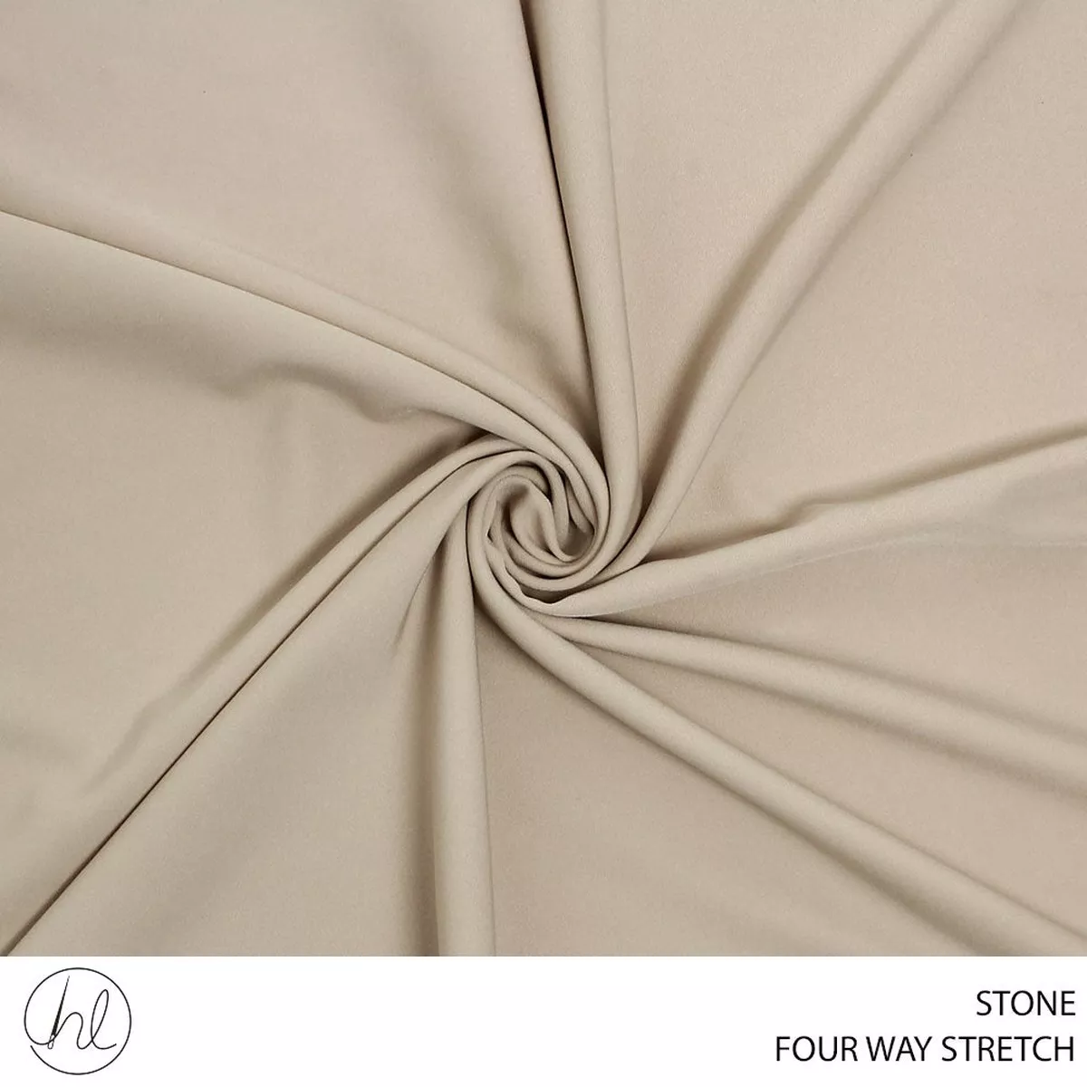 FOUR WAY NON STRETCH PLAIN FABRIC 150CM STONE