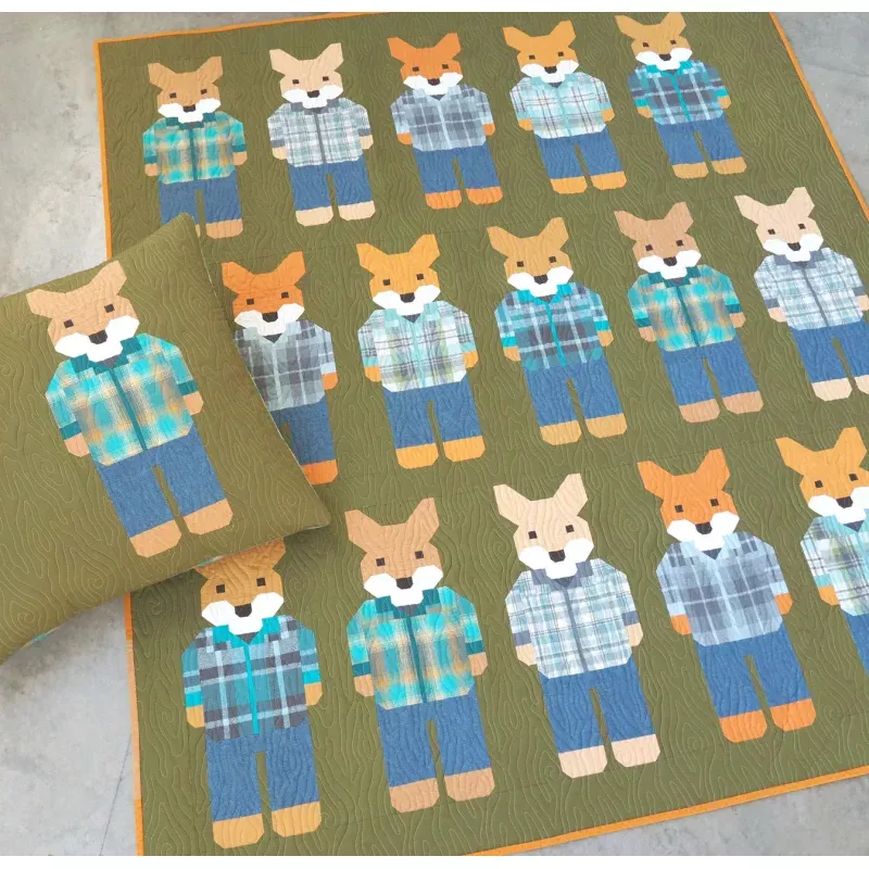 Foxes in Flannels Pattern