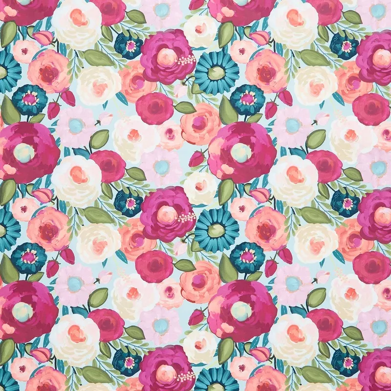 Fragrant Fields – Floral Main Mint Yardage